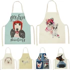 Любящим Бостон с бультерьером собакой боксером узор очистки фартук 55*68 см дома Пособия по кулинарии Кухня фартук шеф-повар одежда слюнявчик для взрослых передник