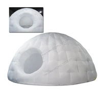 small inflatable igloo tent with circle door 4 6m white inflatable dome tent for party christmas decorative inflatable ice house
