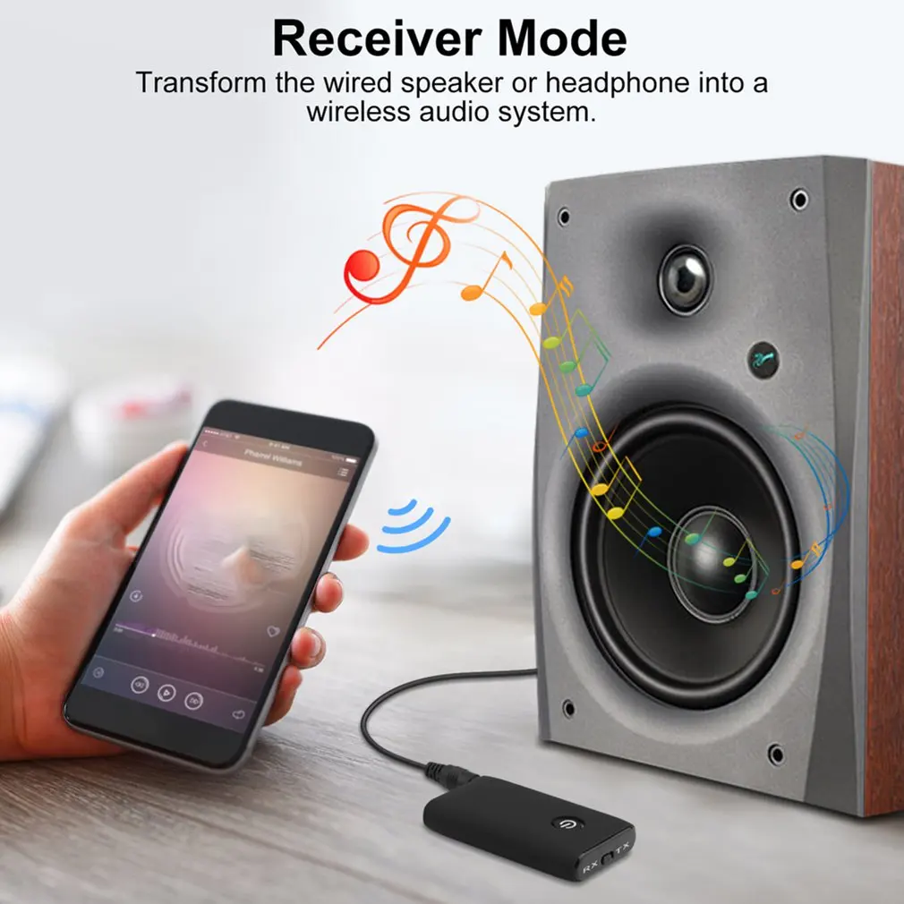

Bluetooth Receiver Transmitter Wireless 3.5MM Stereo Audio APTX Bluetooth 5.0 Adapter for TV Speaker Headphone Car Stereo System