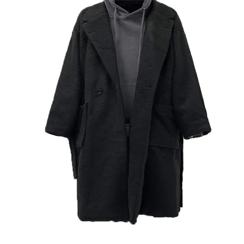 Мужское повседневное пальто средней и большой длины модное Трендовое Новое