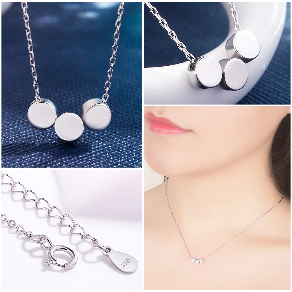 Простые серебряные ювелирные изделия женские модели ожерелье из стерлингового