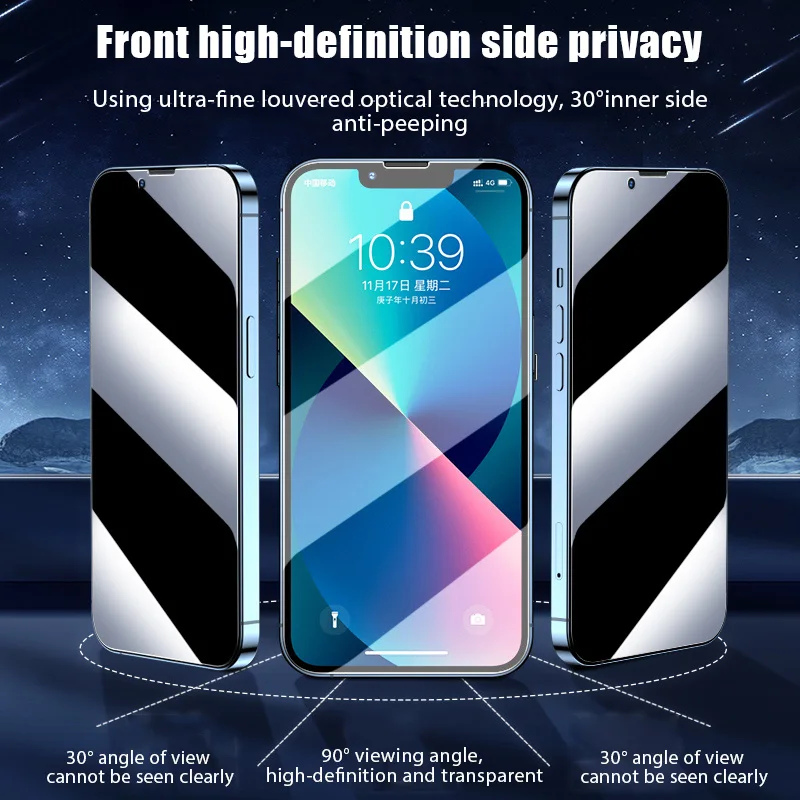 Privacy protection glass for iphone 13 pro max mini screen protector 12 i12 x xs xr | Мобильные телефоны и аксессуары