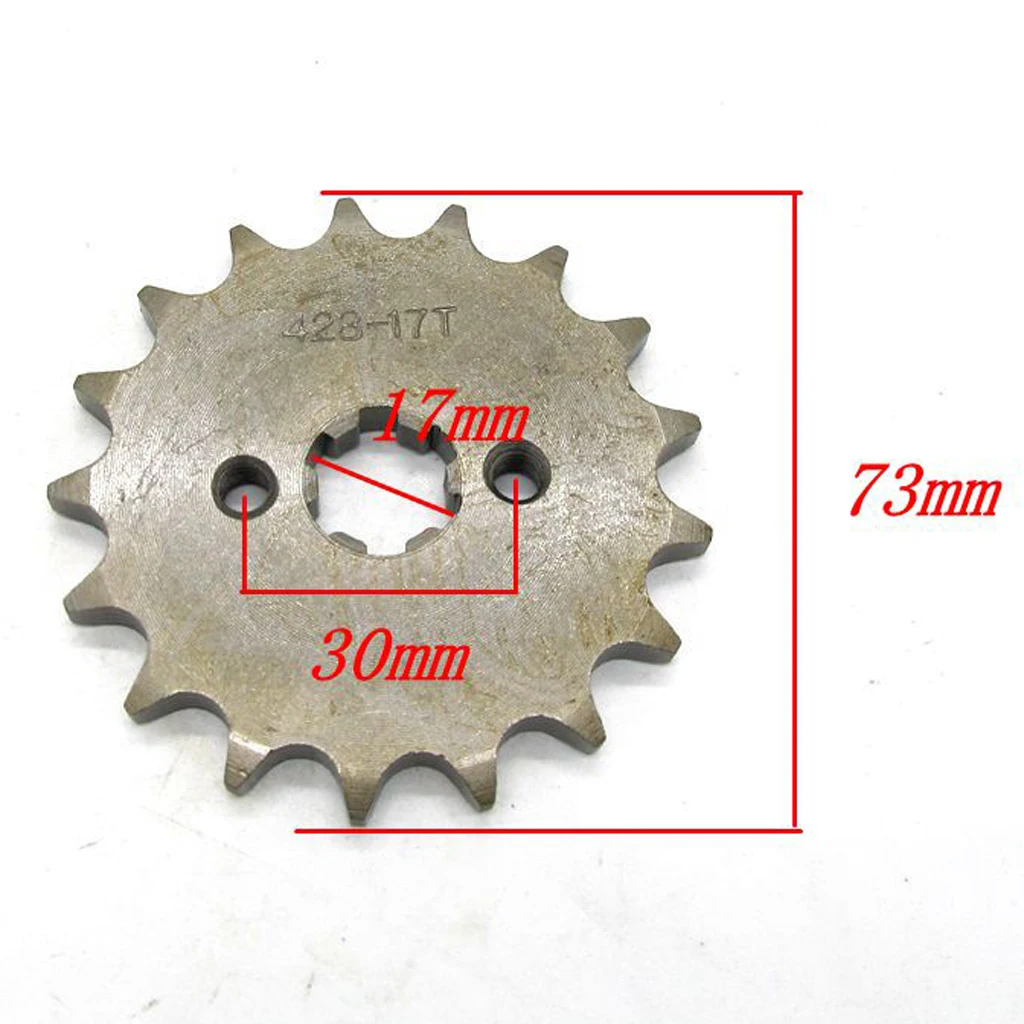 Передняя Звездочка двигателя для мотоцикла 50cc 150cc Cog 428 17 T зуб мм| |