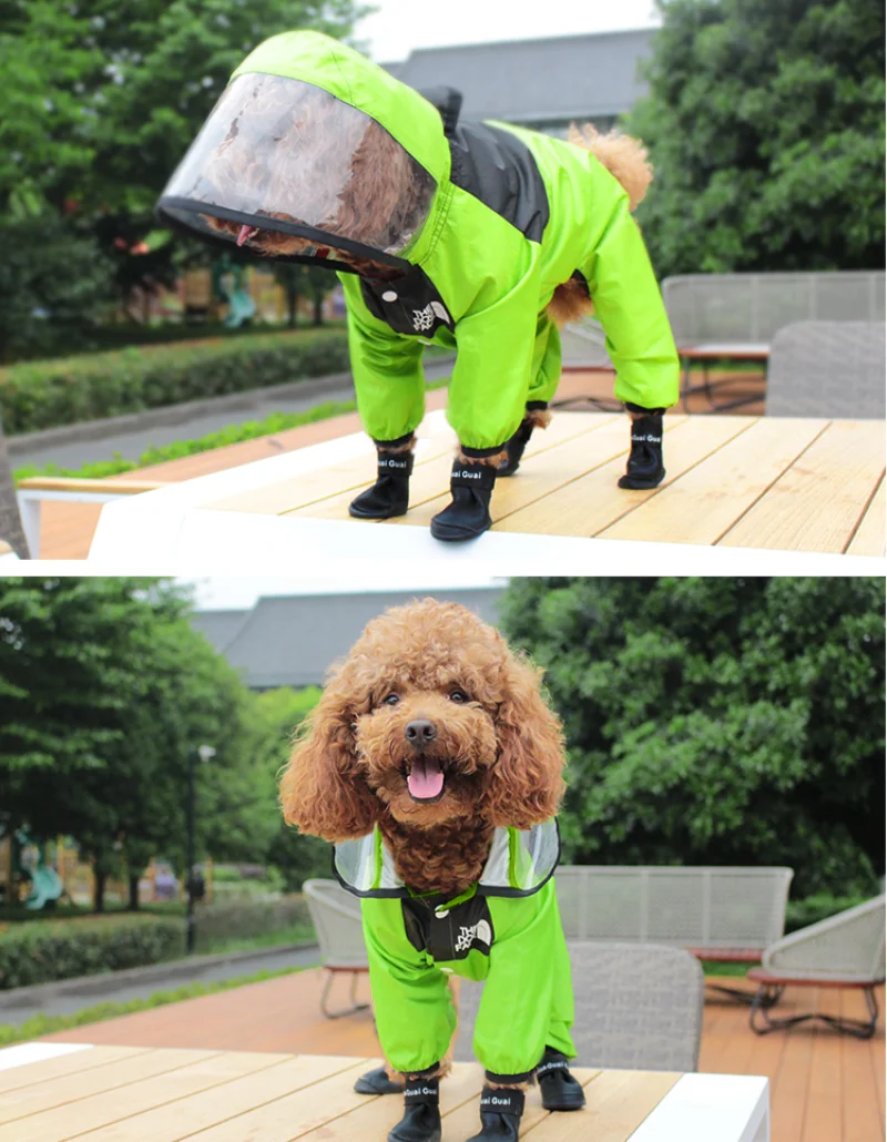

Dog Raincoat Pet Waterproof Sunscreen Jumpsuit Dog Clothes Puppy Outdoor Travel Jacket Windproof Coat Pet Supplies Accessories