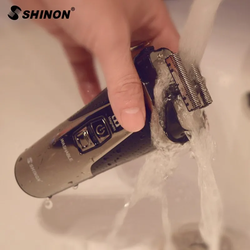 Влажная сухая бритвенная машина перезаряжаемая электробритва портативная