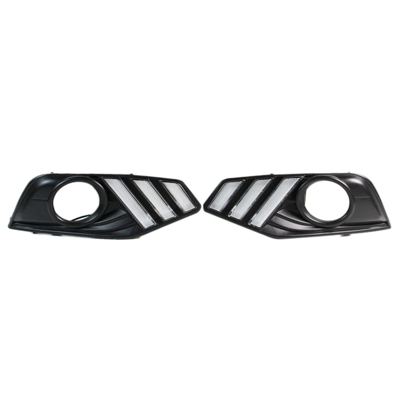 

AU04 -2Pcs for 2016-2017 Nissan Tiida Mustang with Yellow and Blue 3-Color Daytime Running Lights