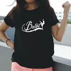 Модная футболка для балета, балерины, танцев, женские топы, летняя футболка с коротким рукавом в стиле Харадзюку, Женская Повседневная футболка, Camiseta Mujer