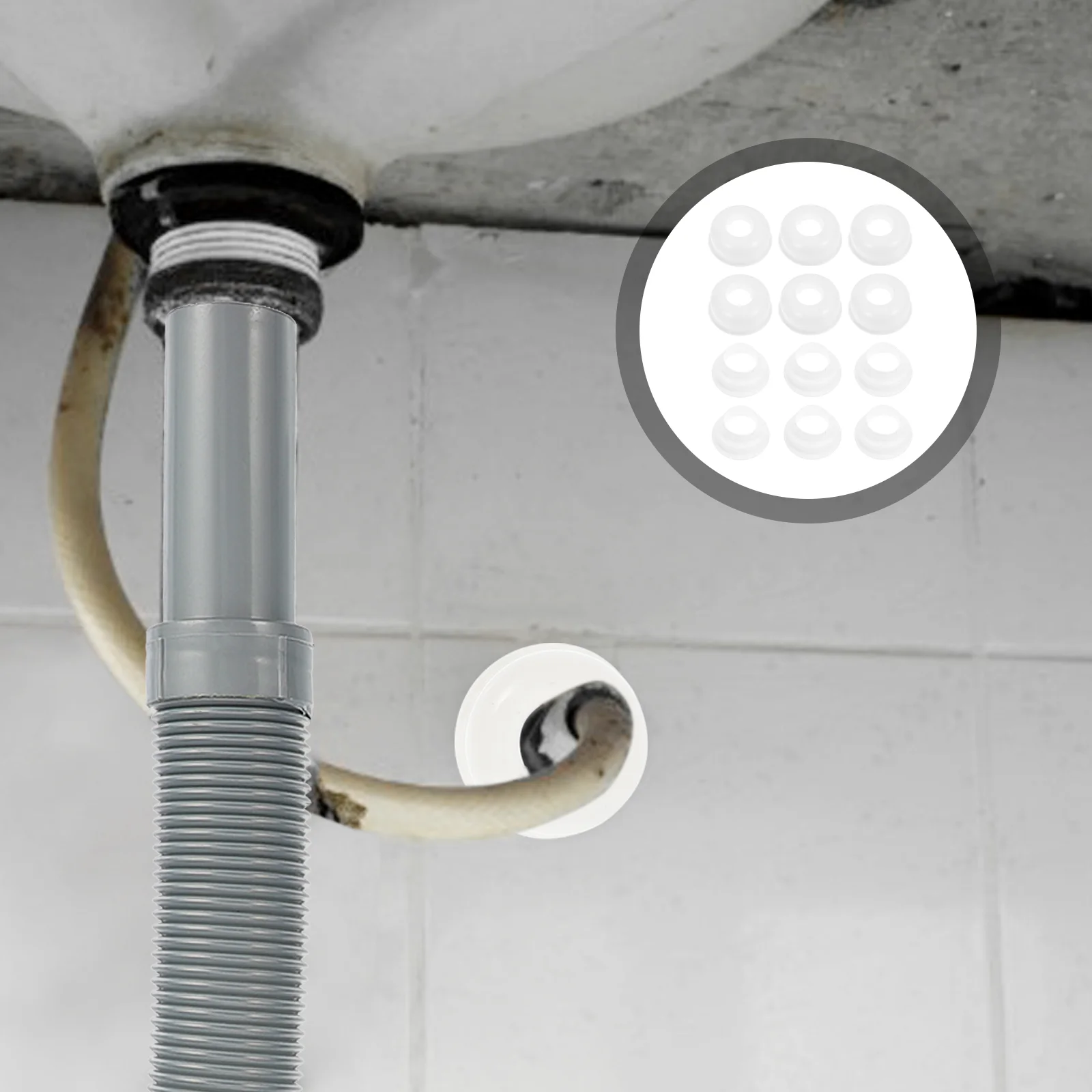 

6 комплектов уплотнительных колец для сливной трубы для стиральной машины, прачечной, ванной комнаты