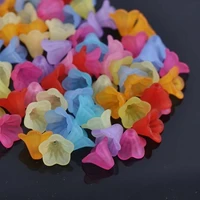 20100pcs mixed trumpet flower frosted acrylic plastic beads caps for diy bracelet necklace making jewelry findings wholesale