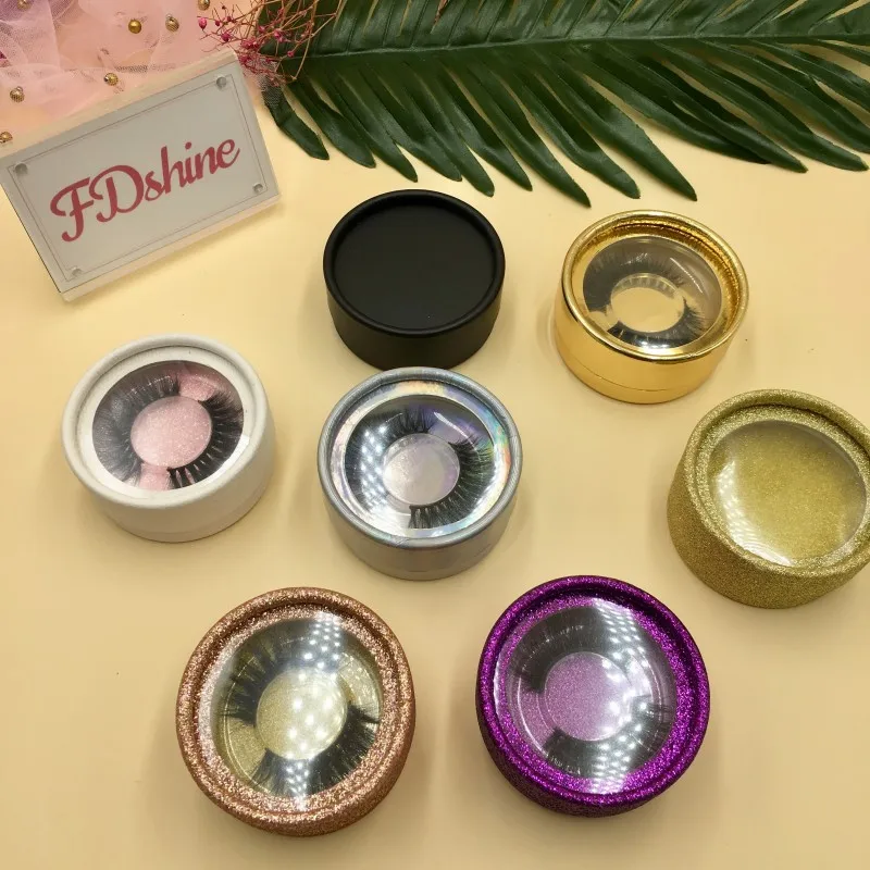 FDshine норковые ресницы 6 пар/лот с круглой упаковкой ресниц обычные 3D | Красота и