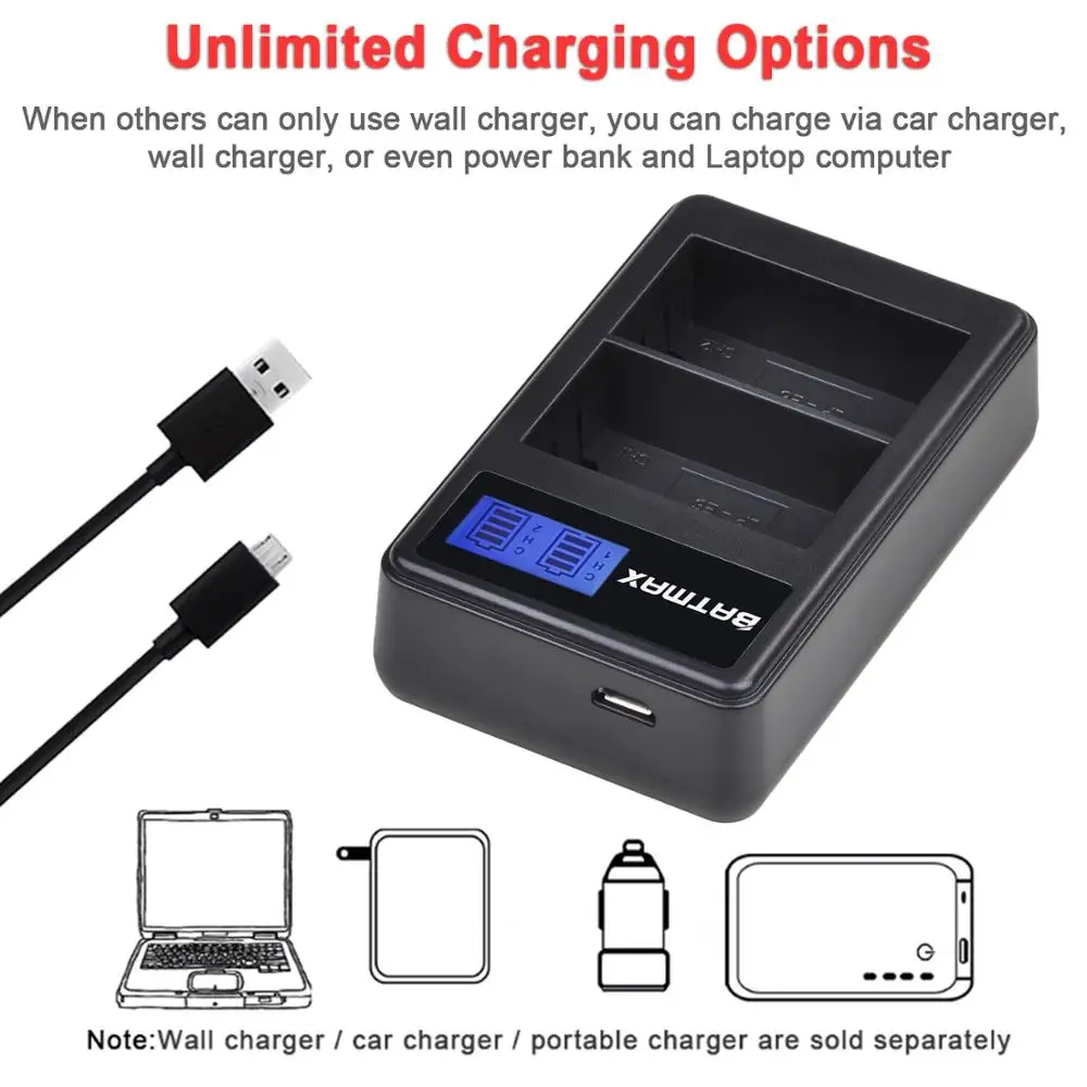 Аккумулятор для фотоаппарата Batmax двойное зарядное устройство USB Canon EOS 5DS R 5D Mark II III