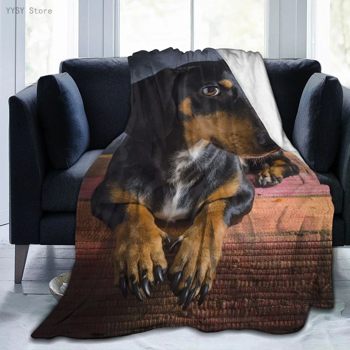 

Ультра-мягкое Флисовое одеяло Dachshund (11) с аниме-принтом, покрывало, покрывало, диван