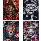 Современная Настенная живопись, плакаты с изображением животных, тигр, леопард, фотографии на домашней стене для гостиной, домашний декор стен, Куадрос