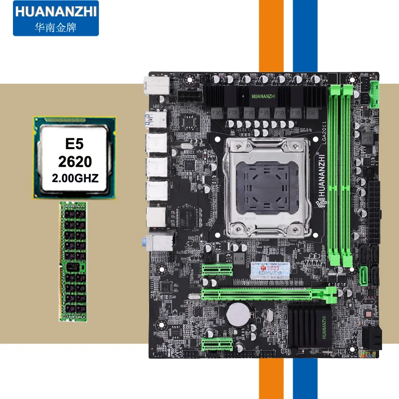 Сборка ПК DIY бренд HUANANZHI Micro-ATX X79 материнская плата Процессор Intel Xeon E5 2620 SR0KW память 8G DDR3 REG ECC 2 года гарантии