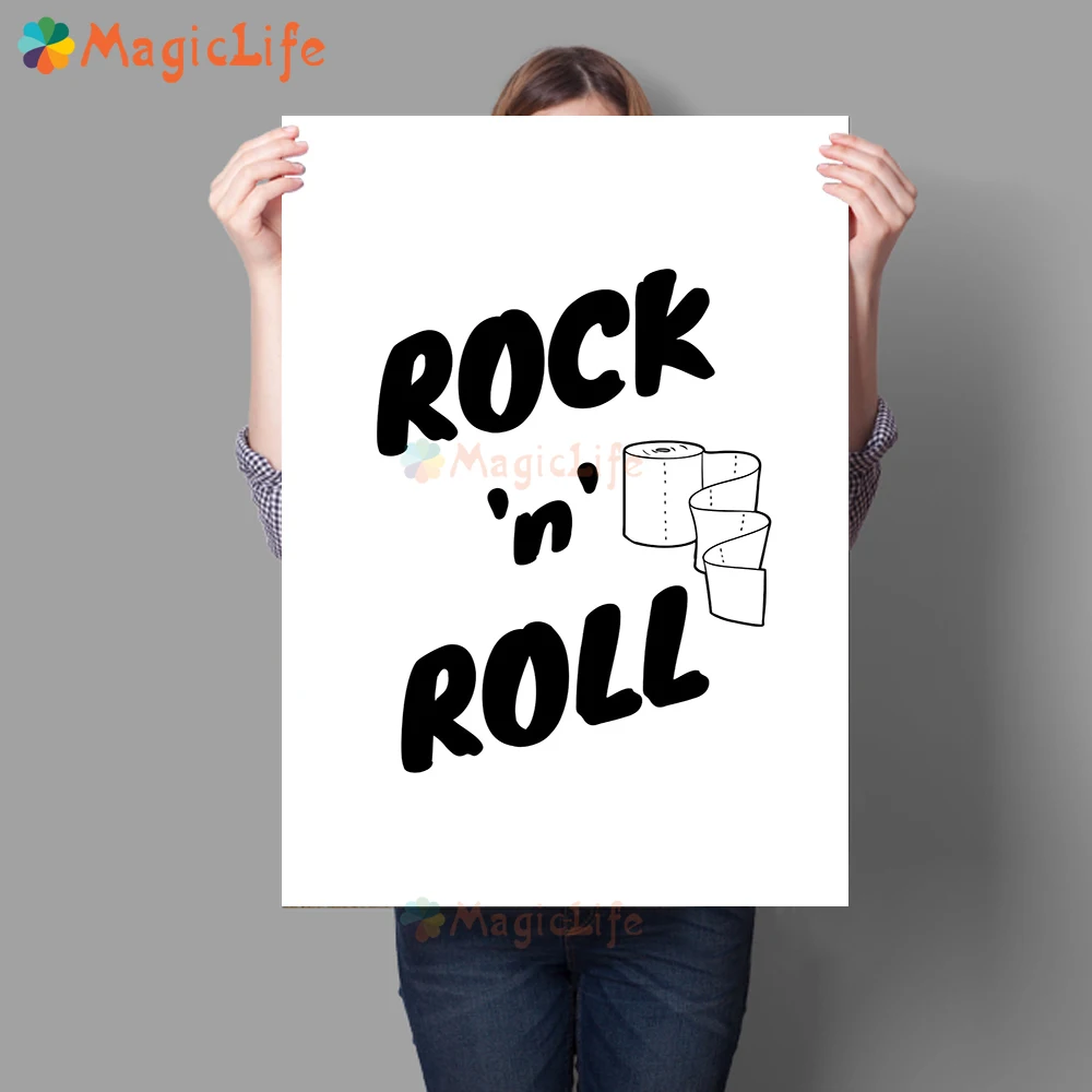 

Washroom Quotes Toilet Paper Wall Pictures For Living Room Bathroom Nordic Poster Wall Art Canvas Painting Home Decor Unframed
