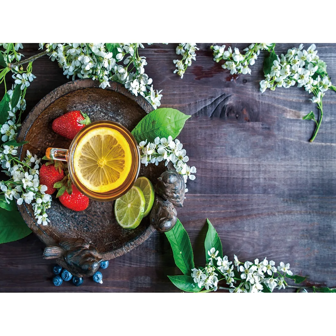 

Vinyl Custom Photography Backdrops Flower and Wooden Planks Theme Photography Background 190910DA-08