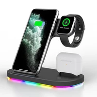 timess 2021 innovative products foldable 4 in 1 wireless charger portable 15w10w7 5w fast wireless charging dock stand