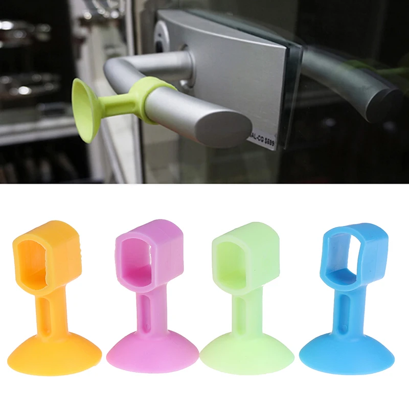 

2pcs Doorknob Wall Mute Crash Pad Cushion Cabinet Door Handle Lock Silencer Attached Silicone Anti-collision House Door Stopper