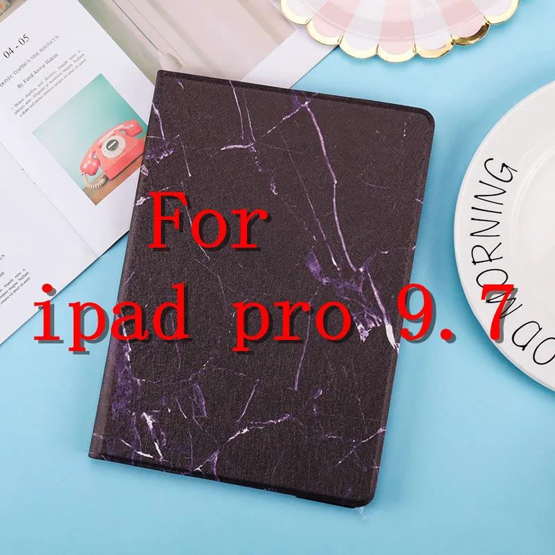 pro9.7AS picture Мраморный Чехол для iPad Pro 10,5 чехол iPad Air чехол из кожи ПУ и ПК Жесткий Чехол-подставка для iPad чехол 9,7 Pro Чехол Funda - Цвет: pro9.7AS picture