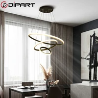 nordic led pendant lights bar dining room lamp fixtures modern led light 3 ring hanglamp for living room bedroom lustre pendente