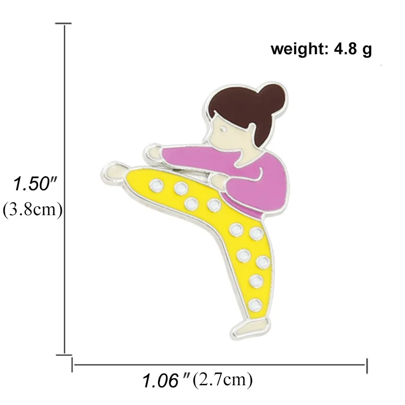 

Chinese Style Martial Arts Cartoon Girl Enamel Pins Cute Girl Kung Fu Collection Commemorative Badge Brooch