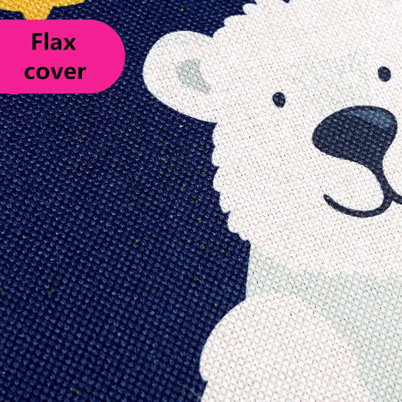 PA4 Джинсовый чехол с изображением медведя звезд лисы семейный художественный