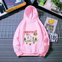 fashion girls hoodies cartoon unicorn christmas print casual winter kids thicken tops casual girls hoodies pink christmas gift