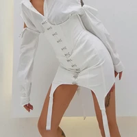 2021 fashion black white summer sexy patchwork button skirts women high waist slim irregular hem slim bodycon mini skirt female