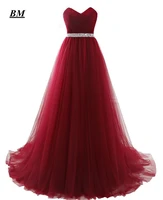 bealegantom elegant a line v neck prom dresses beaded crystal long formal evening party gown vestidos de gala bm99