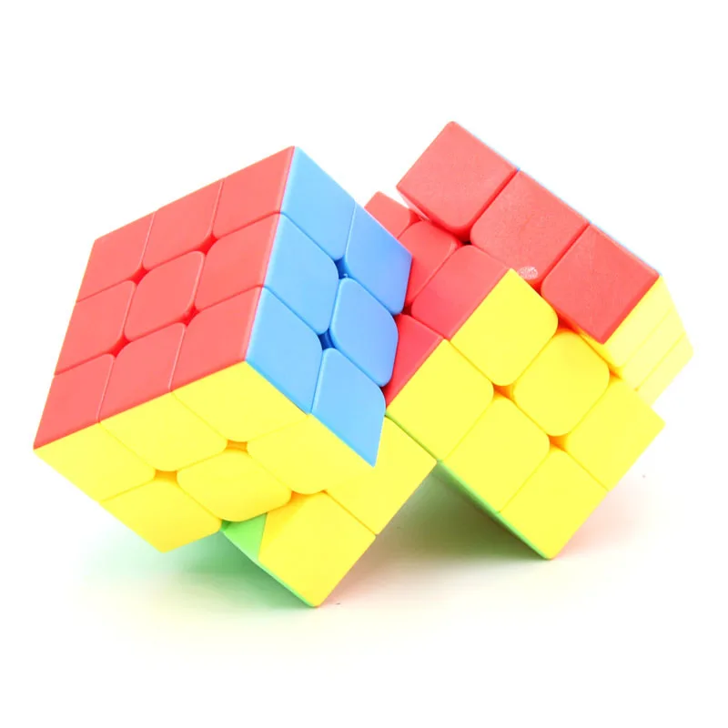 Cubo m&aacute;gico 2 en 1, velocidad 3x3x3, puzle, juego de Cubing, juguetes educativos-2