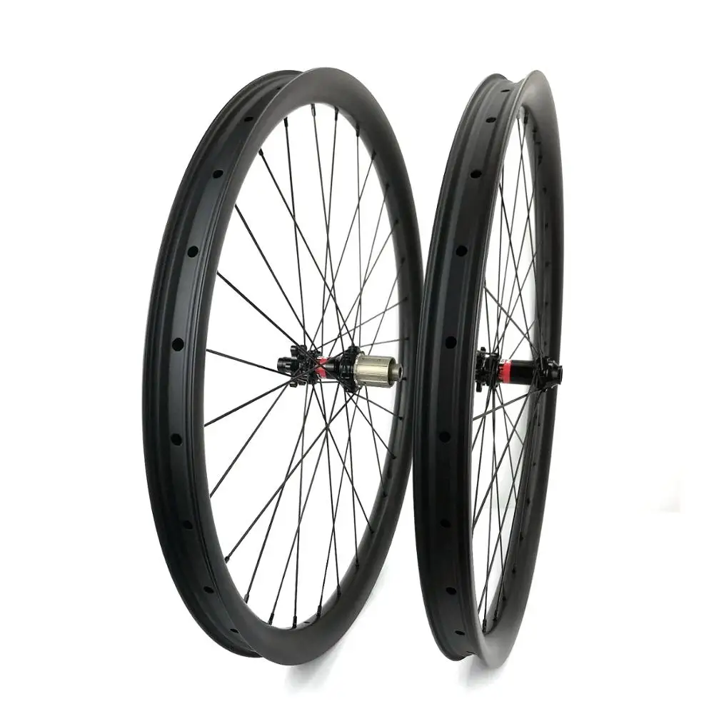 29er бескамерный горный велосипед Углеродные колеса 40 мм ширина 30 глубина MTB DH