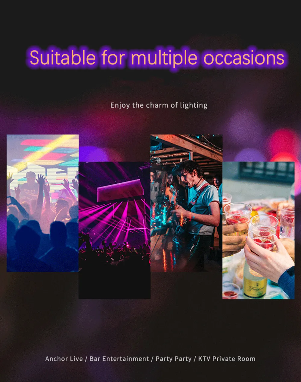 3D Laser Lights Dance Floor Party Projector DMX512 Voice-Activated KTV Flash Bar Stage Disco Effect | Лампы и освещение