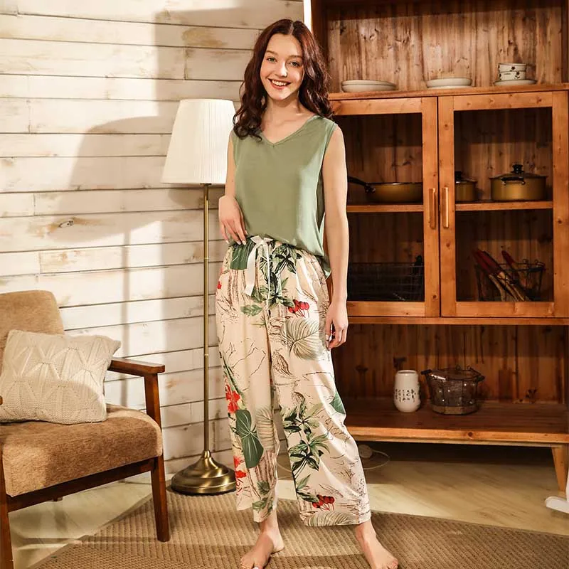 Пижамный комплект Женский из 4 предметов мягкий Свободный кардиган с широким