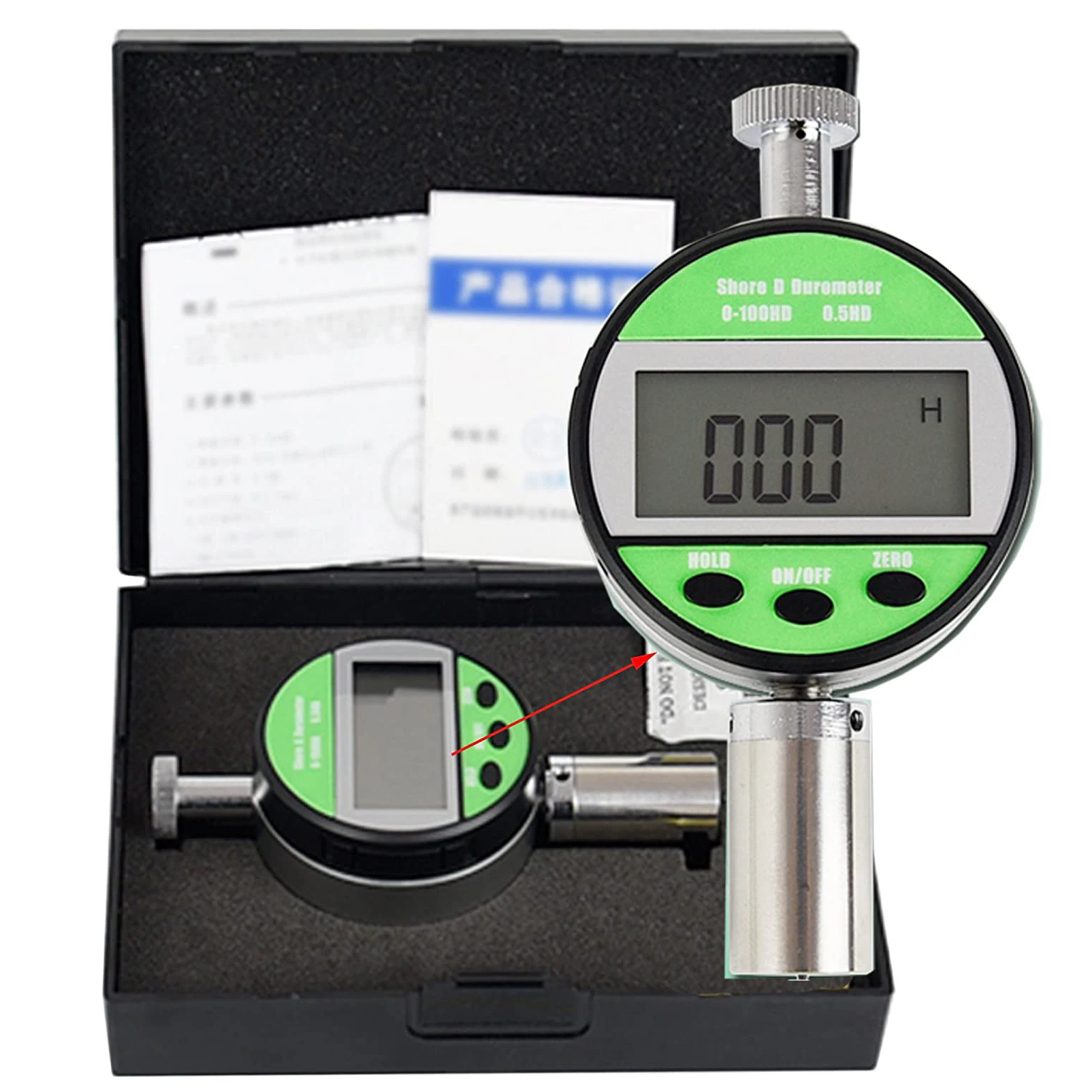 Цифровой тестер твердости Shore D измеритель резины пластика кожи воска диапазон 0 ~