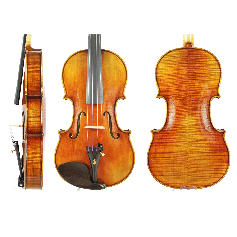 Качественная винтажная цветная скрипка со звуком, Высококачественная скрипка, красивая крашеная скрипка