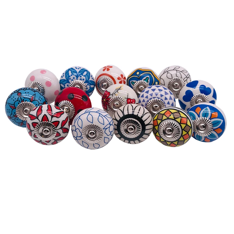 Пунктирной линии микс Цвет мульти Разработанный керамические шкаф двери шкафа