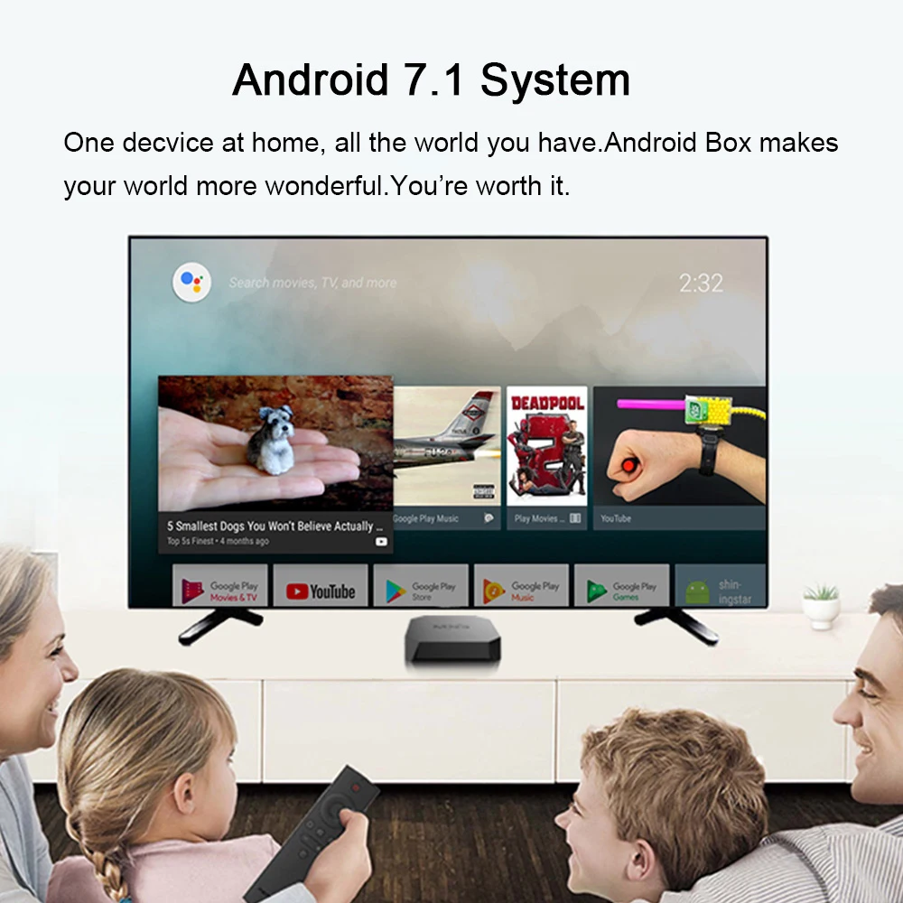 Android 7 1 ТВ-приставка 4K коробка 2G 16G HD 3D WiFi Медиаплеер Smart TV | Электроника