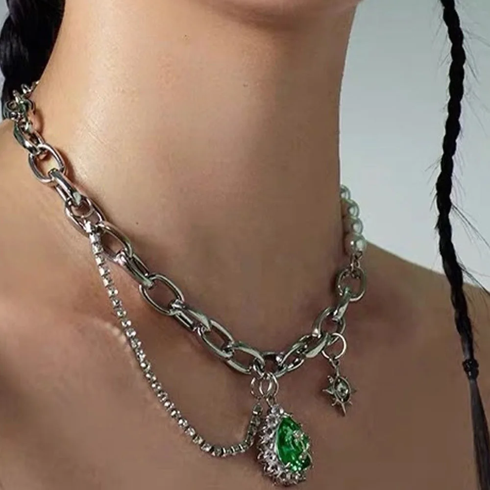 Женское асимметричное ожерелье Stonefans модное многослойное с подвеской в виде