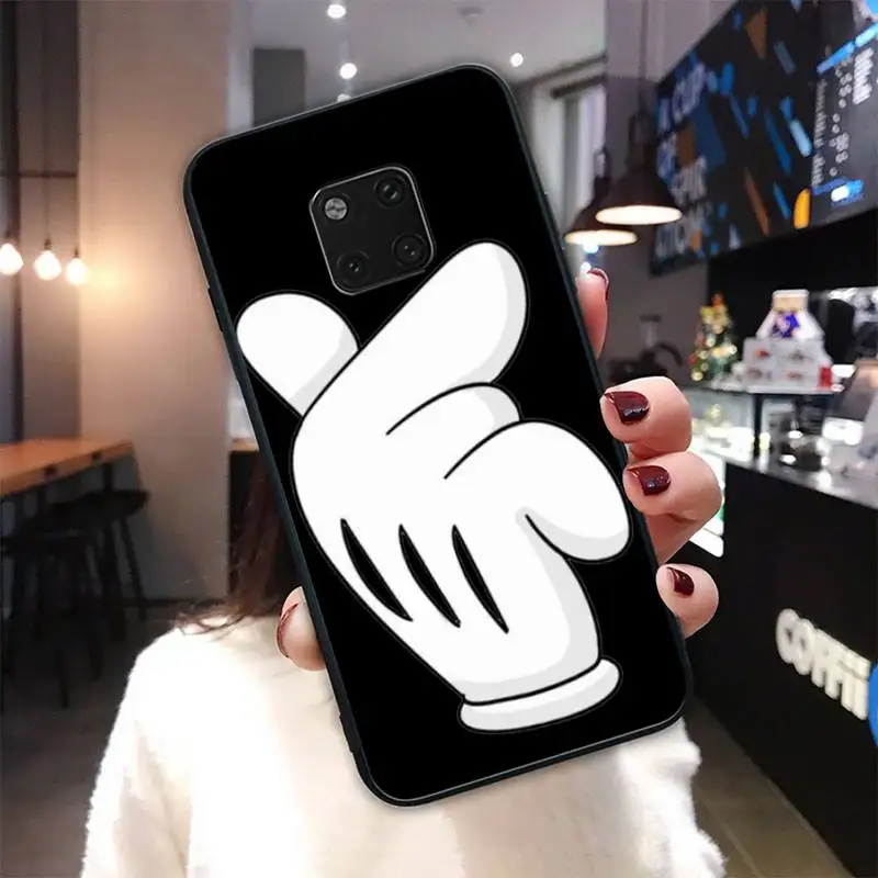 

Anime finger black soft phone cover case for Huawei mate 9 10 20 30 lite 9 10 20 30 pro 20X coque