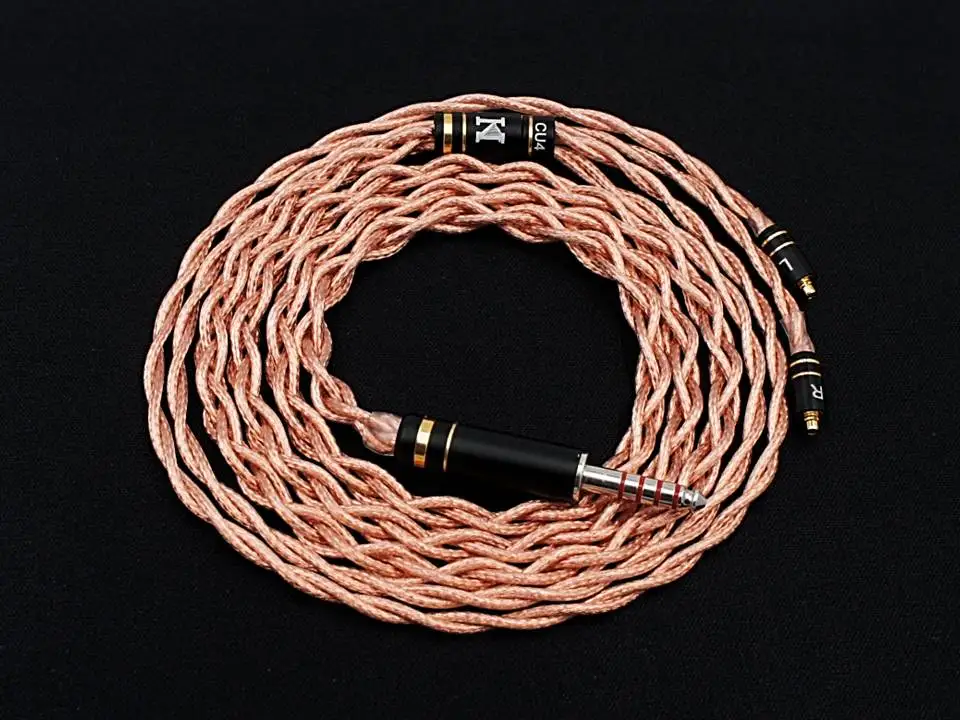 Однокристальный медный Hi-Fi аудиофил IEM кабель is Audio CU4 4 Share 115 ядер высокой чистоты |