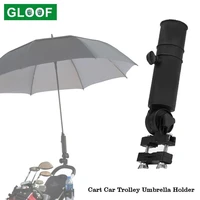 1set adjustable black golf club push pull cart car trolley umbrella holder golf accessories