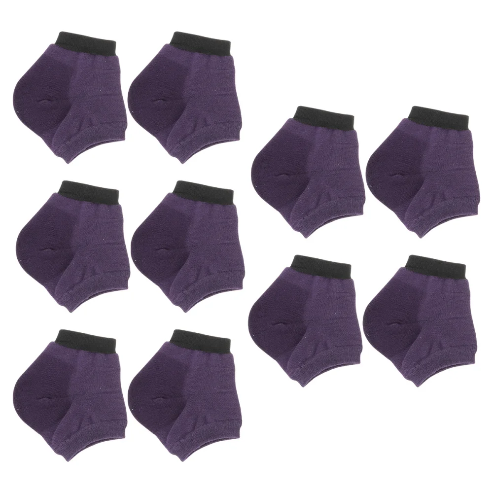 

5 Pairs of Moisturizing Socks Anti-dryness Heel Moisturizing Socks(Purple)