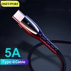 1 м светодиодный кабель Micro USB Type C, зарядное устройство для телефона Microusb, быстрая зарядка для Samsung Xiaomi Huawei LG Andriod Type-C, USB-C, кабель для передачи данных