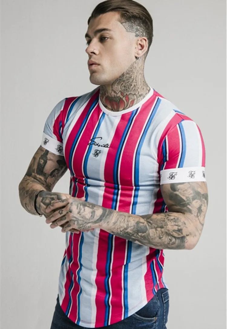 Шелковая мужская футболка SikSilk летняя с круглым вырезом | Мужская одежда