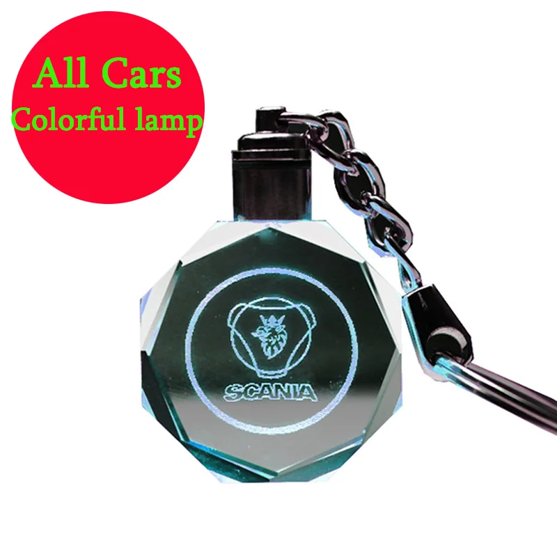 Автомобильный брелок с логотипом бренда цветной автомобильный кристаллом для