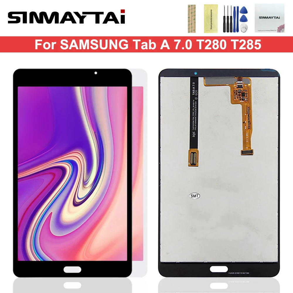 Sinmaytai для Samsung Galaxy Tab A 7 0 T280 T285 ЖК дисплей монитор + сенсорная панель стекло