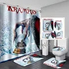 Водонепроницаемая занавеска для душа CAVVING с 3D принтом из фильма Krampus, занавеска для ванной, Противоскользящий коврик для ванной, набор ковриков для туалета, ковер, домашний декор
