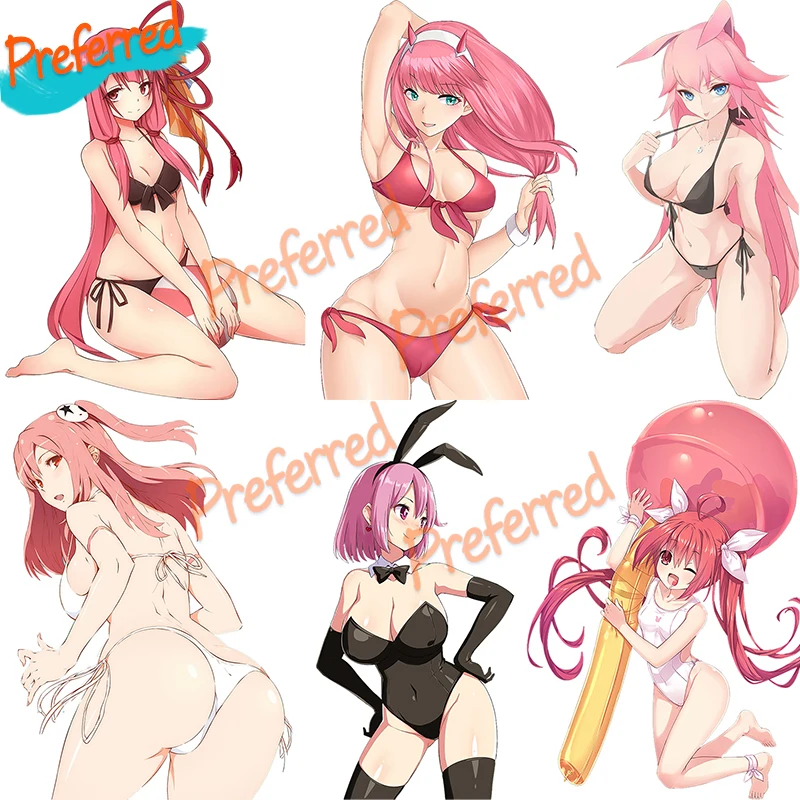 

High Quality Beach Bikini Girl Anime Decal Motocross Racing Laptop Helmet Trunk Wall Vinyl Car Sticker Die Cutting