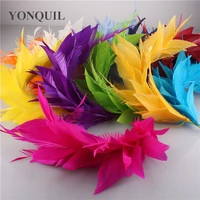 beautiful goose feather wedding corsages length 25 cm feathers flower for headdress wedding party decoration diy accessories
