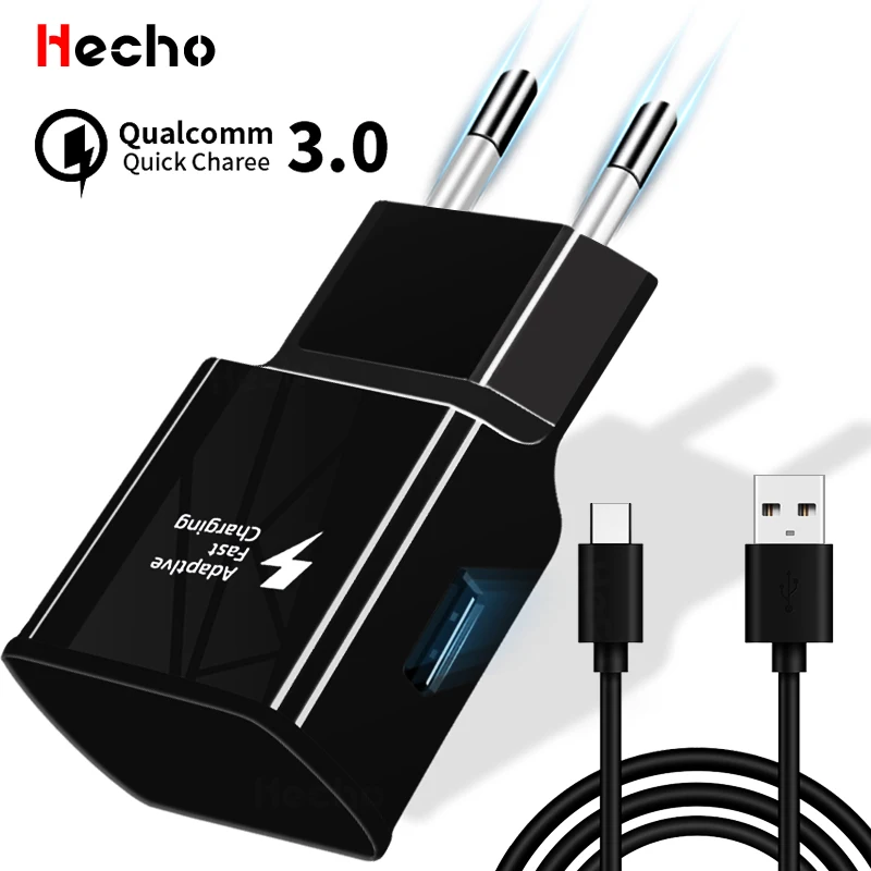 5V/3A USB зарядное устройство с кабелем типа C быстрая зарядка адаптер вилка EU/US для